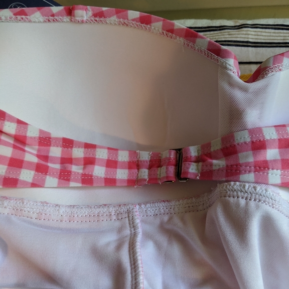 ✅️ NWT. Lauren James coral pink gingham one piece. Very Barbie style! - Picture 7 of 7